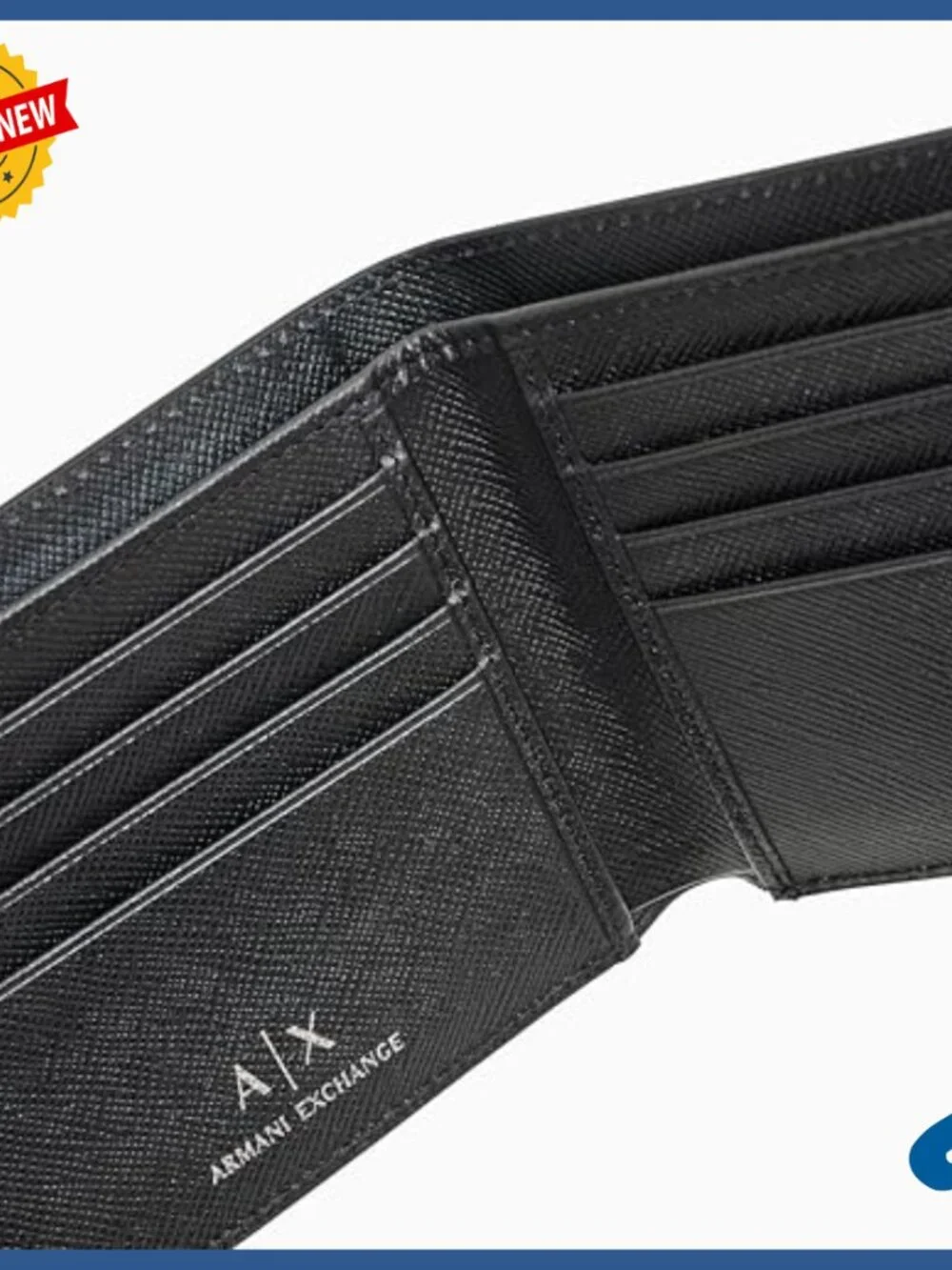Men's Leather Bifold Wallet with Coin Pocket and Multiple Card Slots